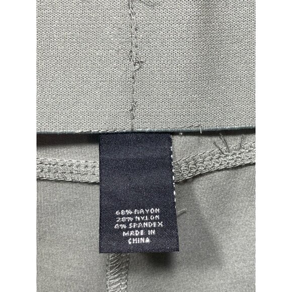 Slim Factor 1X Slim Straight Elastic Waist Pants NWT Green Studded Accents - Picture 12 of 12